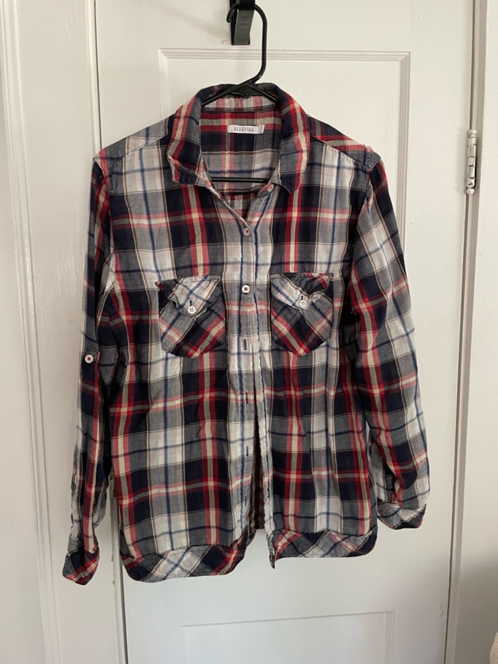 Kenneth Cole Reaction Muslin Cotton Women’s Button Down Large